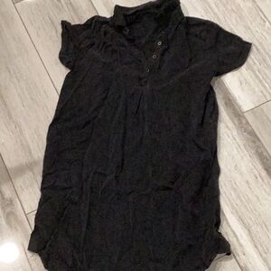 Black buttoned dress for kids